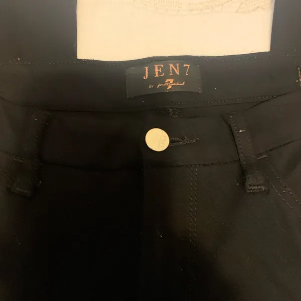 JEN7 Ladies Size 8 Black Pants by 7 for all mankind Inseam 29 - Image 3