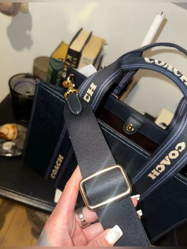 NIB + NWT Coach Smith Tote Bag In Gold/Dark Denim Gold Multi $428 MSRP - Image 6
