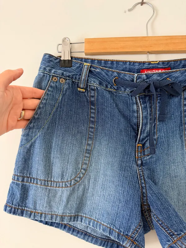 Union Bay Y2k Drawstring Denim Shorts - Image 3