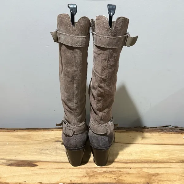 Dolce‎ Vita Tall Tan Suede Heeled Boots Size 9 A44 - Image 7
