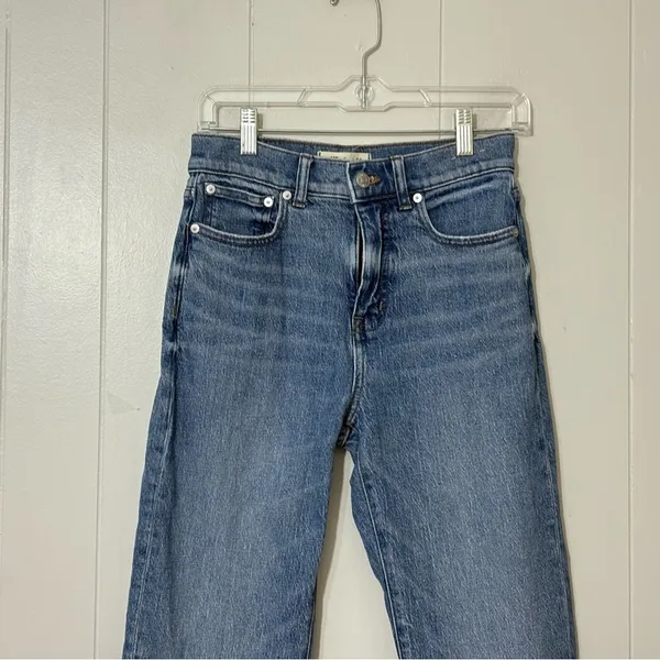 Madewell The 90s Straight Jeans High Rise Vintage Wash Women’s Size 25 - Image 2