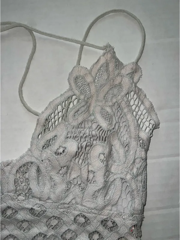 Free People Lace Strappy Adella Floral Bralette size M - Image 5