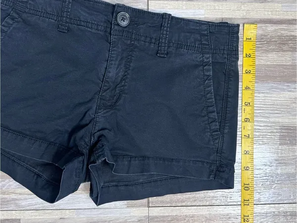 American Eagle Outfitters Women’s Black Shorty Cotton Shorts Size 4 - Image 3