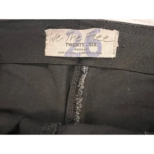 We The Free People Flare Jean Size 26 Black Denim Bell Bottom Stretch Pull On‎ - Image 5