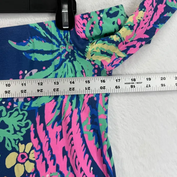 Lilly Pulitzer Laurana‎ Off Shoulder Dress Medium Floral Colorful Print READ - Image 2