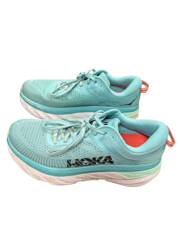 Hoka One Bondi 7 wms teel green walking running sneakers sz 8..5 SKU 10-415 - Image 4