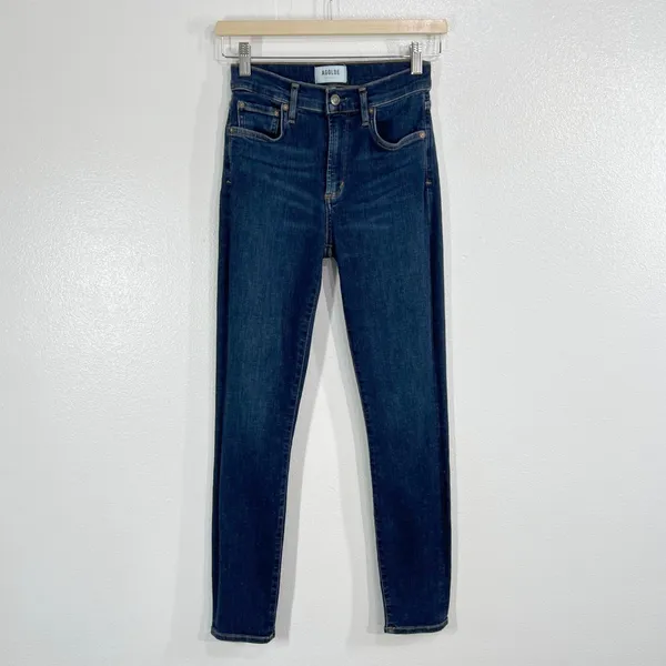 Agolde Sophie Pentacle Dark Wash High Rise Skinny Ankle Crop Jeans A123-1045‎ - Image 3
