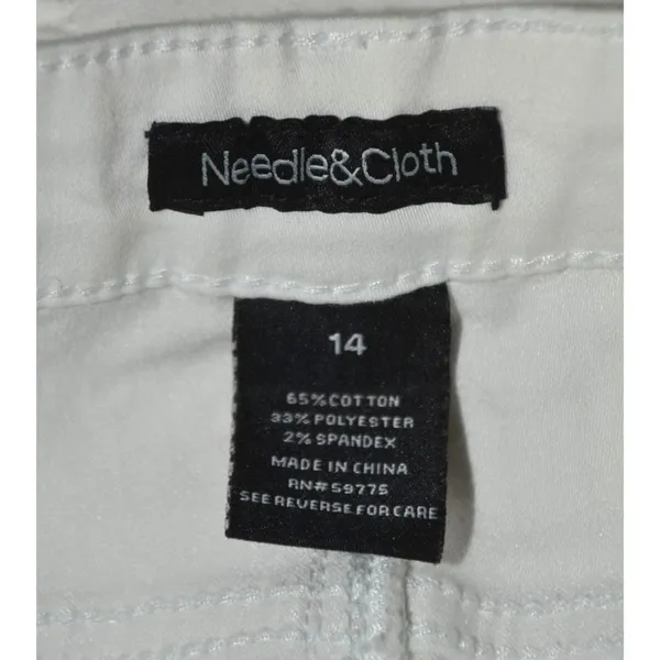 Needle & Cloth Ladies White Denim Jeans Size 14 Slim Boot-Cut Stretch Casual - Image 8