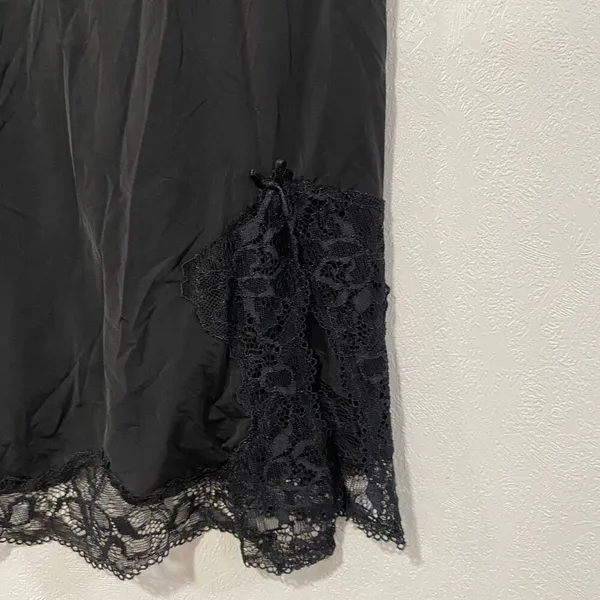 Victoria’s Secret Black Lace Cami Sleep Tank Chemise Size Small - Image 5