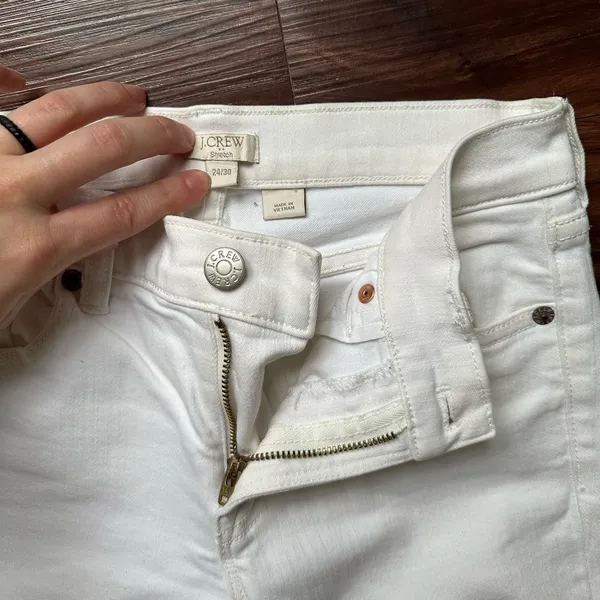 J Crew White Skinny Jeans - Image 2