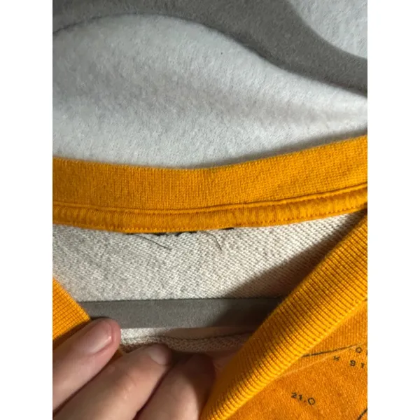 Nike Sportswear Cropped Sweatshirt Orange All Over Print Graphic Pullover Womens - Image 10