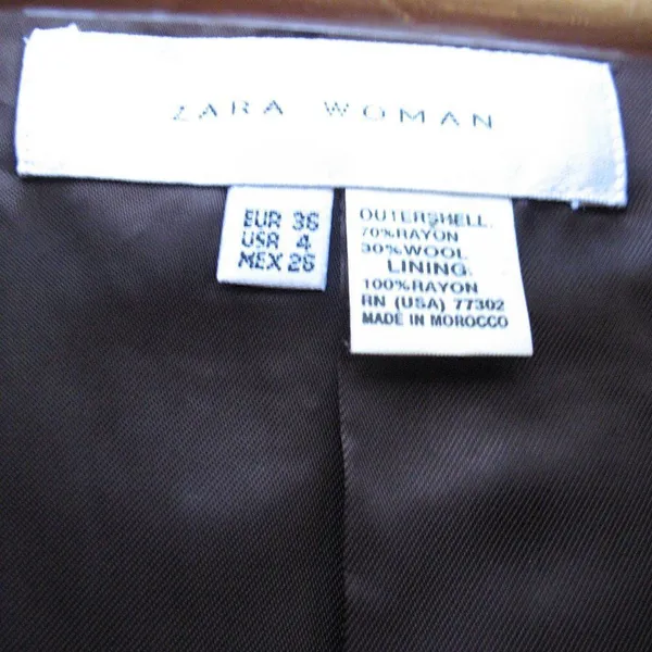 NWOT Zara Brown Wool Blend Jacket - Image 7