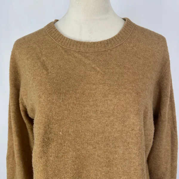 J.Crew Crewneck Sweater Wool Blend Soft Knit Pullover Casual‎ Tan Brown Women XL - Image 2