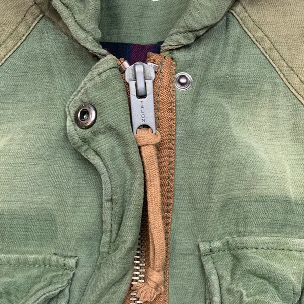 Free People size small jacket military green trench academia 80s retro patch - Image 7