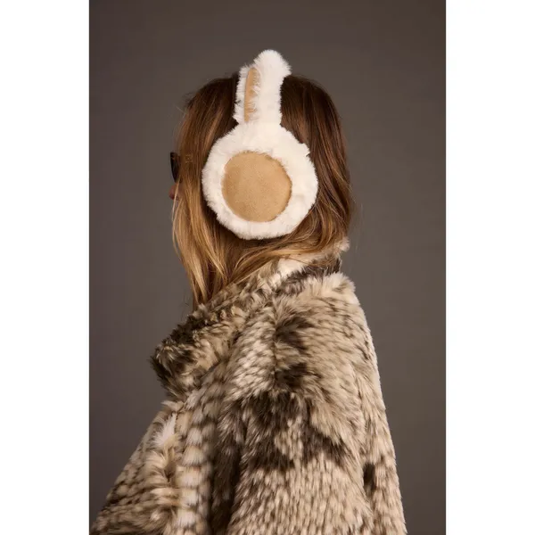 12th Tribe Crystal Ivory Faux Fur Ear Muffs Size O/SO/S - Image 3