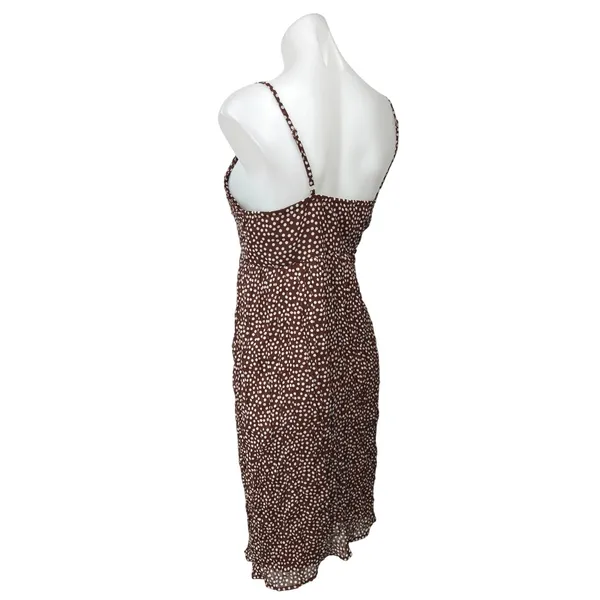 Motherhood Maternity Brown White Sleeveless Polka Dot Cami Mini Dress Size L - Image 2