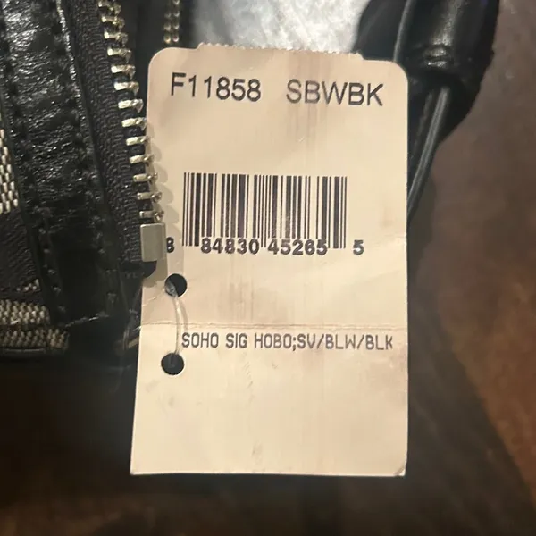 Coach Soho Signature Hobo Black Grey New Monogram Canvas F11858 Classic Y2K - Image 5