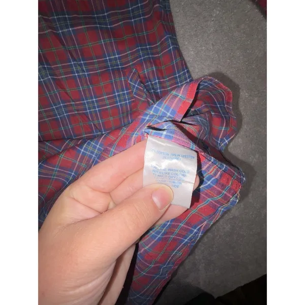 Southern Tide Alyssa Wintertime Spice Plaid Shirt Dress Xs Pockets‎ - Image 7