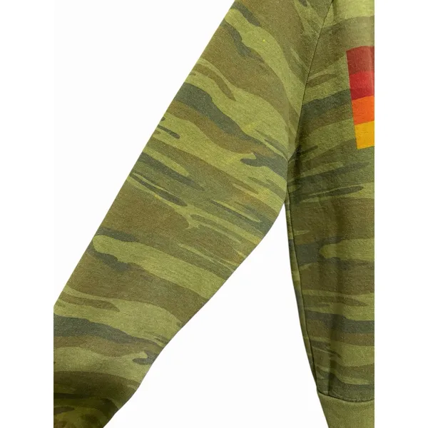 Aviator Nation Logo Camo‎ Crew Sweatshirt Size XS - Image 8