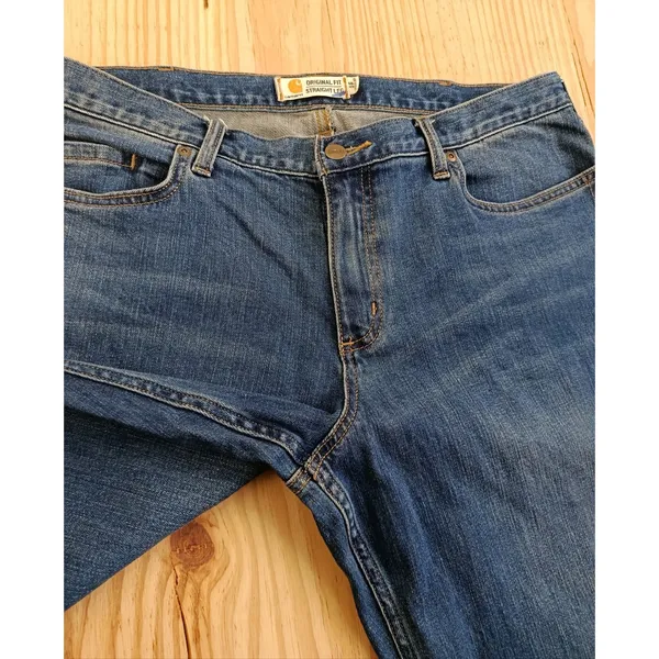 Carhartt Women's Blaine Jeans Size 16 Regular Original Fit Straight Leg Denim - Image 3