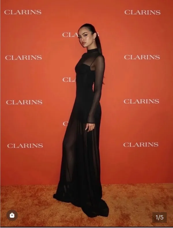 OW Collection Kya Mesh Dress Black - Image 2