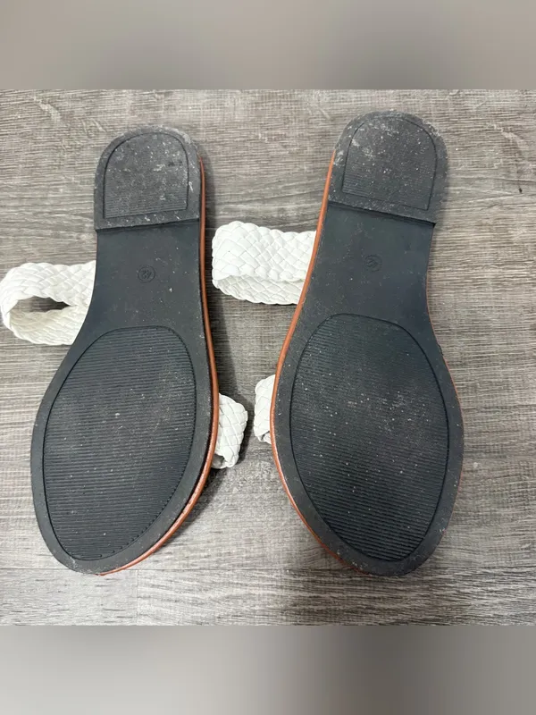 White and Brown Sandals Size 11 - Image 5