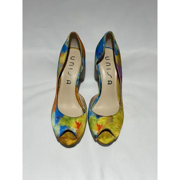 UNISA Colorful Peep-Toe Heels Size 6 - Image 2