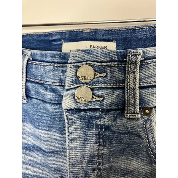 BKE denim Parker jeans high rise ankle skinny distressed destroyed women size 29 - Image 3