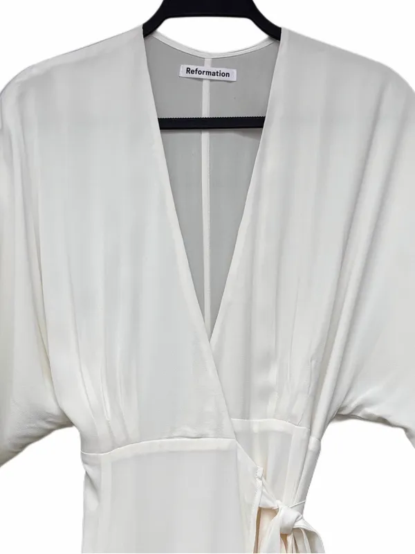 NWT Reformation Winslow Dress in Ivory Size Small - Image 9
