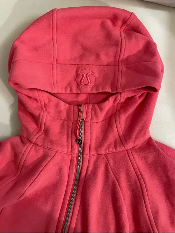 Lululemon Scuba Coral Zip-Up Hoodie Jacket Size 8 - Image 6