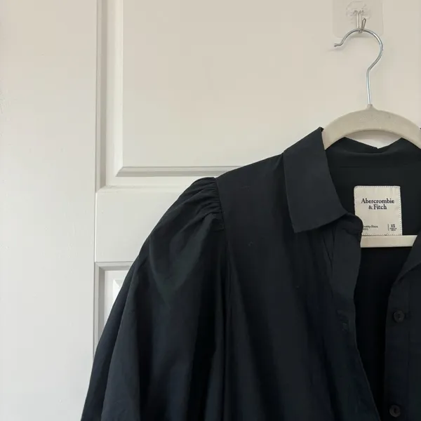 Abercrombie Poplin Puff Sleeve Shirt Dress - Image 8