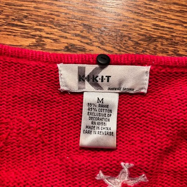 KIKIT Sweater Christmas Scottie Dogs Women's Size M Ugly‎ Christmas Sweater - Image 3