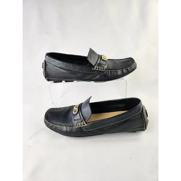 Cole Haan Women's Leather Driving Loafers Navy Gray Shoes Slip On 7.5 Size 8B - Image 12