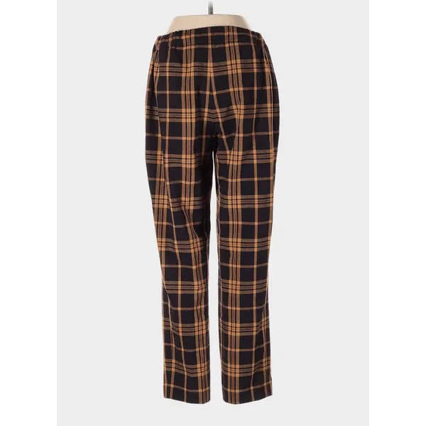 Wilfred Darontal Yellow Brown Plaid Trousers Straight Leg Size 2 Academia Preppy - Image 5