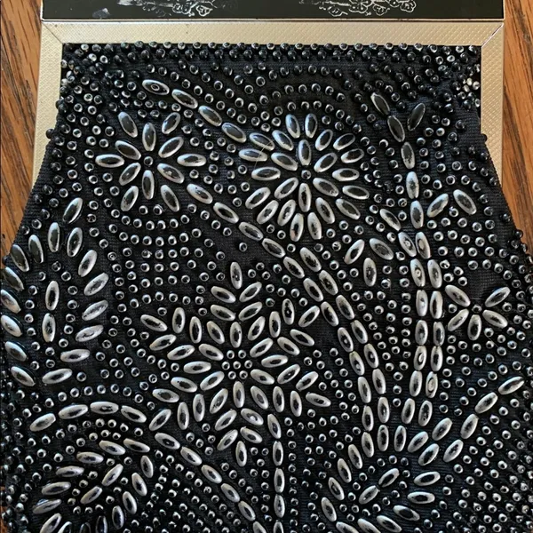 Vintage Golden Name Beaded Evening Bag Purse - Image 4