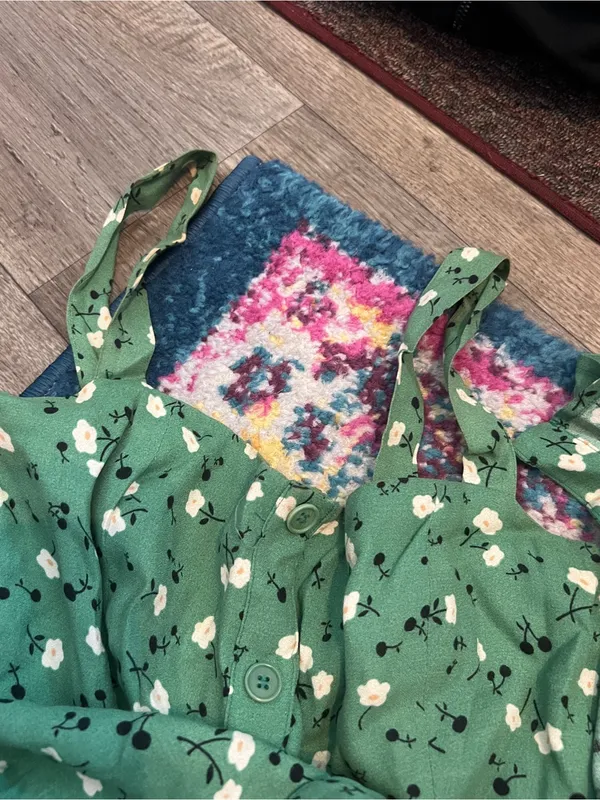 Reformation “Persimmon” green floral dress 2 - Image 15