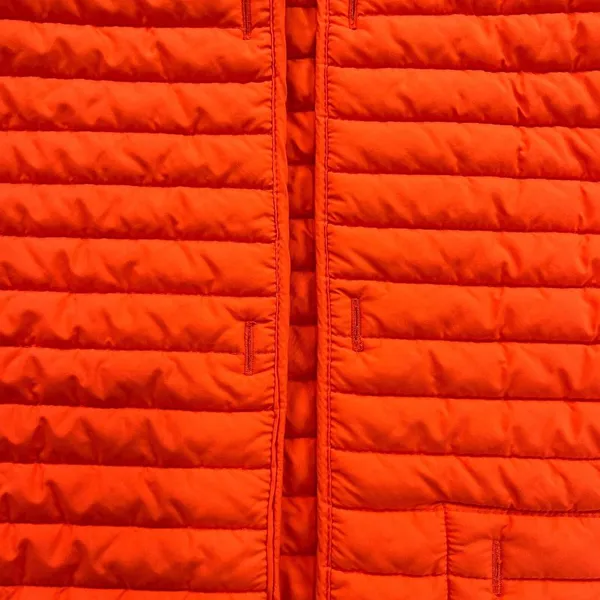 Abercrombie & Fitch Womens Open Front Puffer Jacket XS Orange Quilted Packable‎ - Image 4
