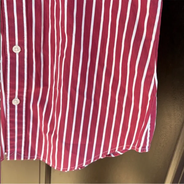 EUC Ralph Lauren Sport Button Down Striped Top Dual Embroidered Ponies Size 2 - Image 5