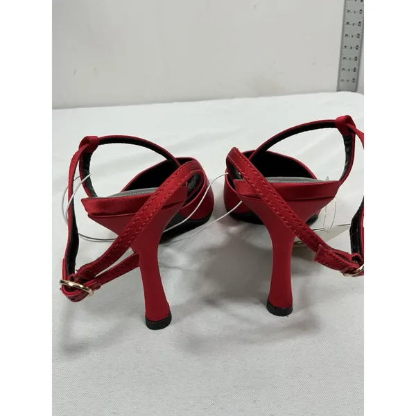 Womans New A New Day Rose Mary Slip On Stiletto Dress Shoes Size 9 Red - Image 4