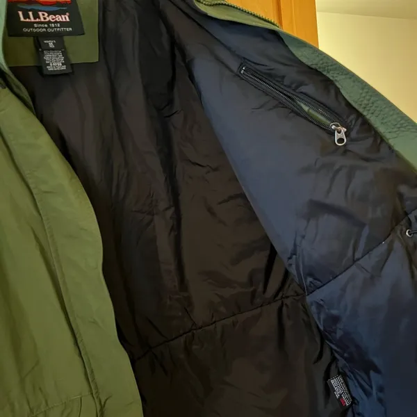 LL Bean Vintage Women’s Thinsulate Lined Hooded Jacket Green Black Medium 0 RF98 - Image 11