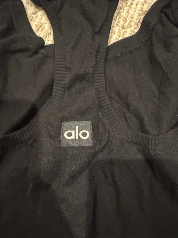 ALO Yoga Black Racerback Button-Front Camisole - Image 3
