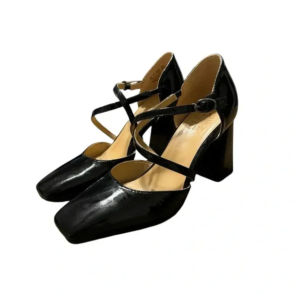 🖤 Naturalizer Leesha Patent Strappy Block Heel Pumps 5.5 ✨‎ - Image 3