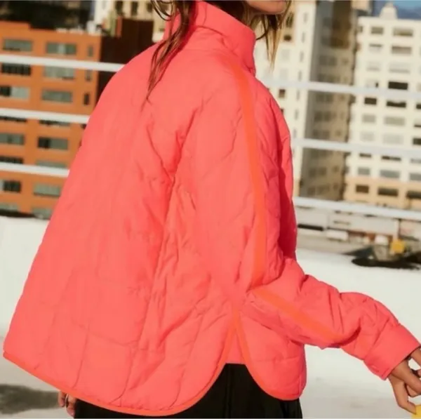 FP movement Free People Pippa Packable Puffer Jacket NWT in Hot Watermelon - Image 2