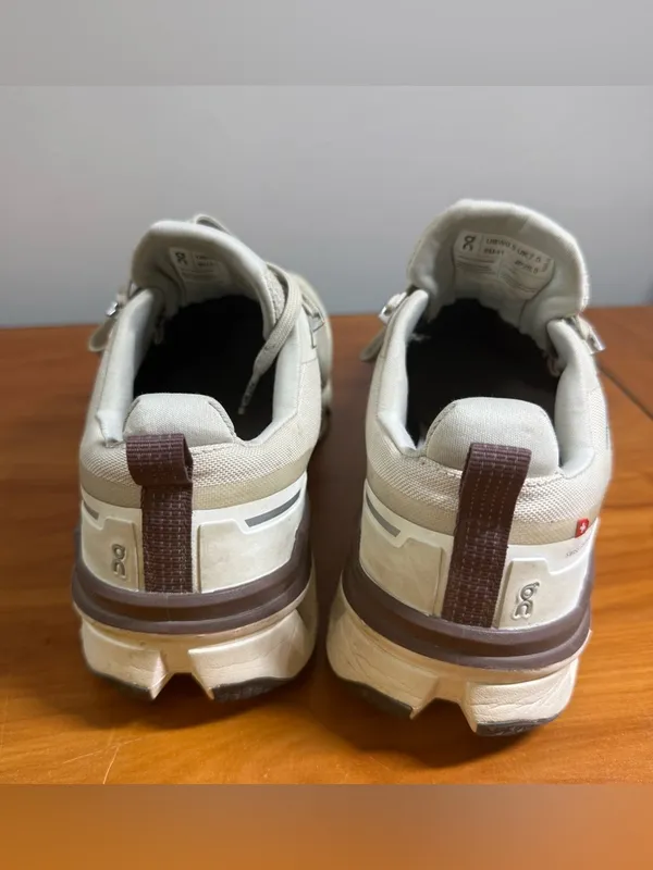 On Running Cloudwander Waterproof Hiking Sneaker Shoe Running Ivory Sand‎ W9.5 - Image 5