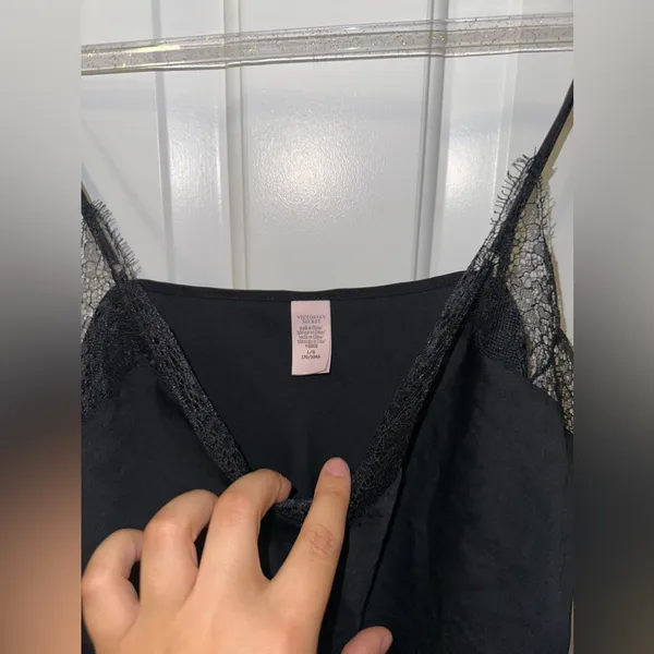 PINK - Victoria's Secret Vintage Lace Slip Dress Large - Image 3
