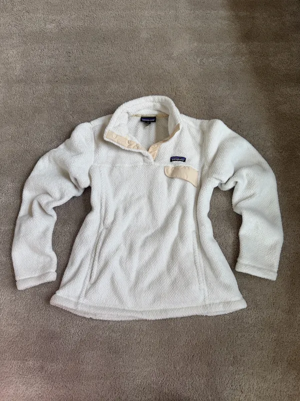 Patagonia Re-Tool Snap-T Fleece Pullover – Cream – Size M - Image 2
