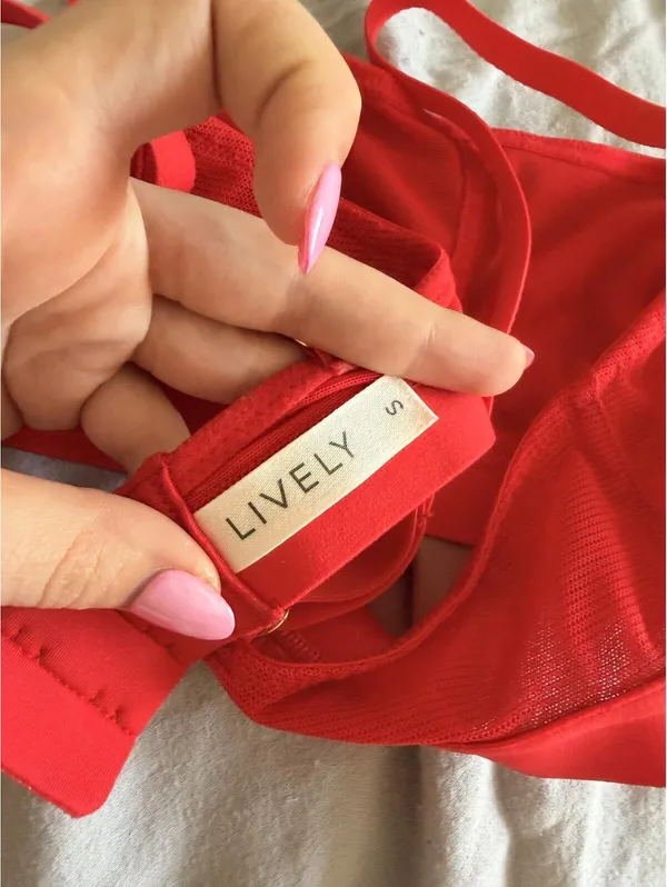 Lively Red Mesh Bralette - Image 3
