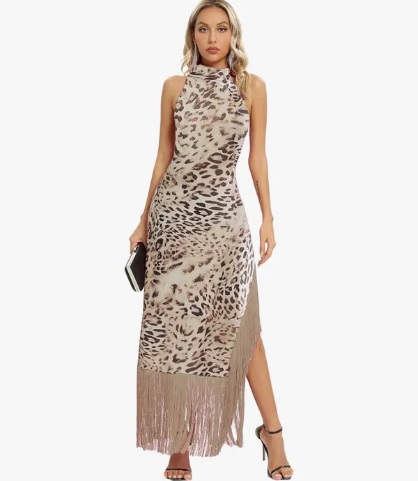 Western Vintage Flapper Maxi Dress - Image 4