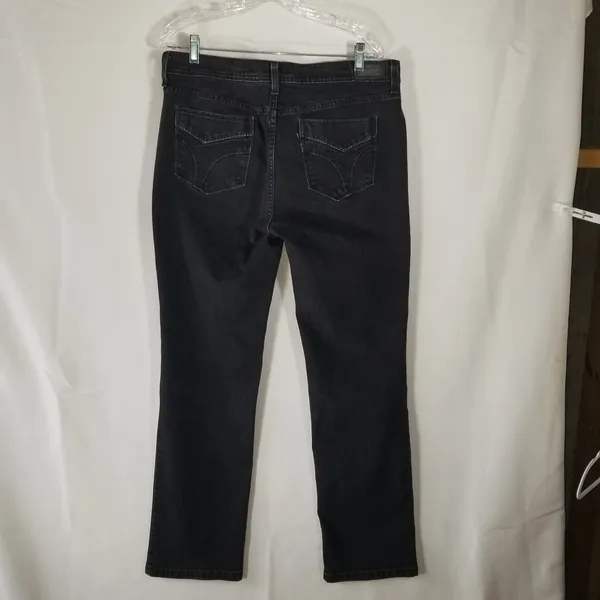Levi's 505 Straight Leg Jeans Women's Size 12M Soft Black Stretch Denim Mid-rise - Image 2