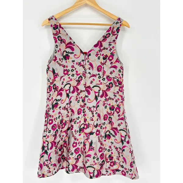 Prosperina Blair Floral Brocade Mini Dress‎ Metallic Velvet Bows Size Medium NWT - Image 5